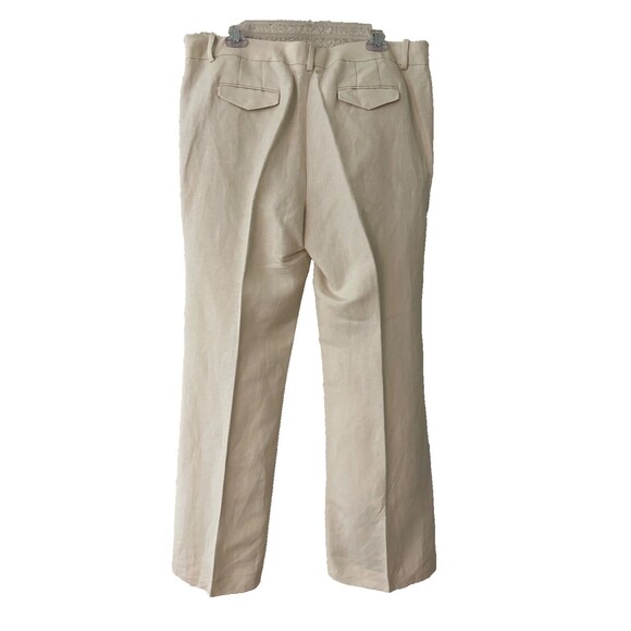 Calvin Klein Womens High Rise Minimalist Wide Leg Whitney Pant Beige Size 14 NWT - Picture 8 of 14